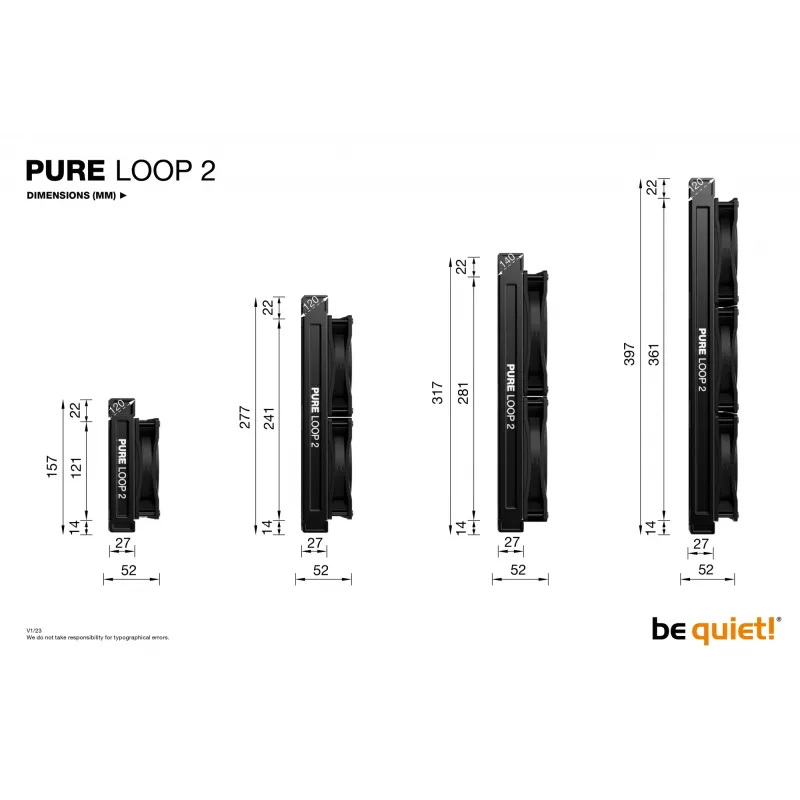 be quiet! Pure Loop 2 | 240 mm procesora šķidruma dzesēšanas sistēma 12 cm Melns 1 gab.