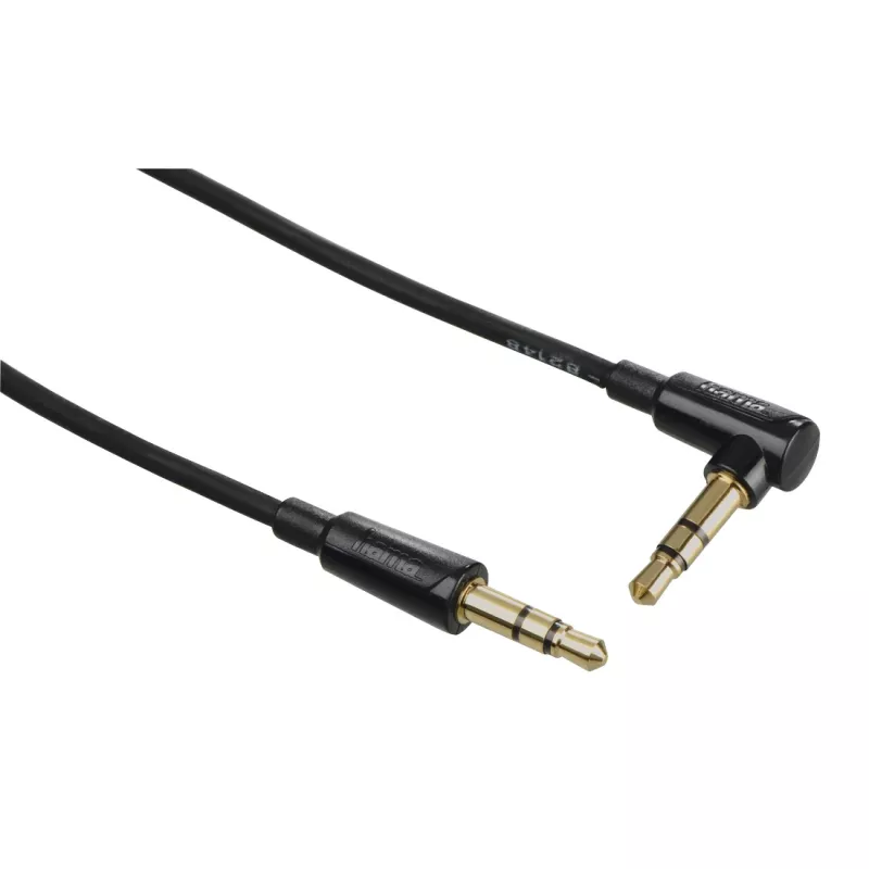 Audio kabelis Hama Flexi-Slim 1,5 m 3,5 mm vīriešu-vīriešu Melns