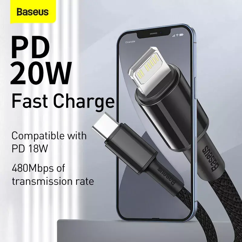Baseus CATLGD-A01 2m Lightning kabelis melns