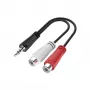 Hama 00200350 audio kabelis 0.15 m 3.5 mm RCA melns
