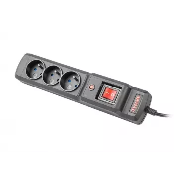 Pagarinātājs ARMAC Multi M3 — 3 kontaktligzdas, 5 m vads, melns