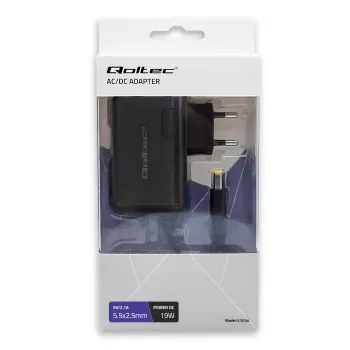 Qoltec 51034 Barošanas adapteris 19W Melns 220-240V