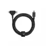 USB kabelis Native Union Belt Cable Duo 1.5 m USB-C uz USB-C/Lightning Melns