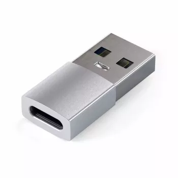 Satechi ST-TAUCS pārejas adapteris USB-A uz USB-C sudraba krāsā