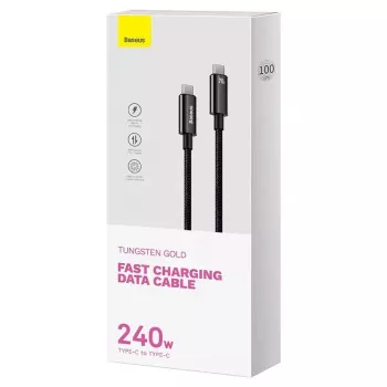 USB kabelis Baseus TngstnGld ŠrjKbl Typ-C-C 240W 2m