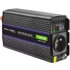 Strāvas invertors QOLTEC Monolith 600 W — 12 V uz 230 V, USB PD 18 W, auto/telpām, melns