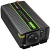Strāvas invertors QOLTEC Monolith 600 W — 12 V uz 230 V, USB PD 18 W, auto/telpām, melns
