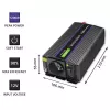 Strāvas invertors QOLTEC Monolith 600 W — 12 V uz 230 V, USB PD 18 W, auto/telpām, melns