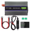 Strāvas invertors QOLTEC Monolith 600 W — 12 V uz 230 V, USB PD 18 W, auto/telpām, melns