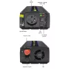 Strāvas invertors QOLTEC Monolith 600 W — 12 V uz 230 V, USB PD 18 W, auto/telpām, melns