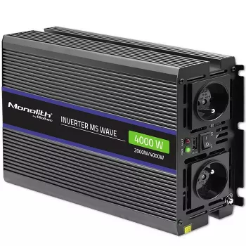 QOLTEC Monolith 4000 MS Wave 12V-230V 2000/4000W invertors ar USB