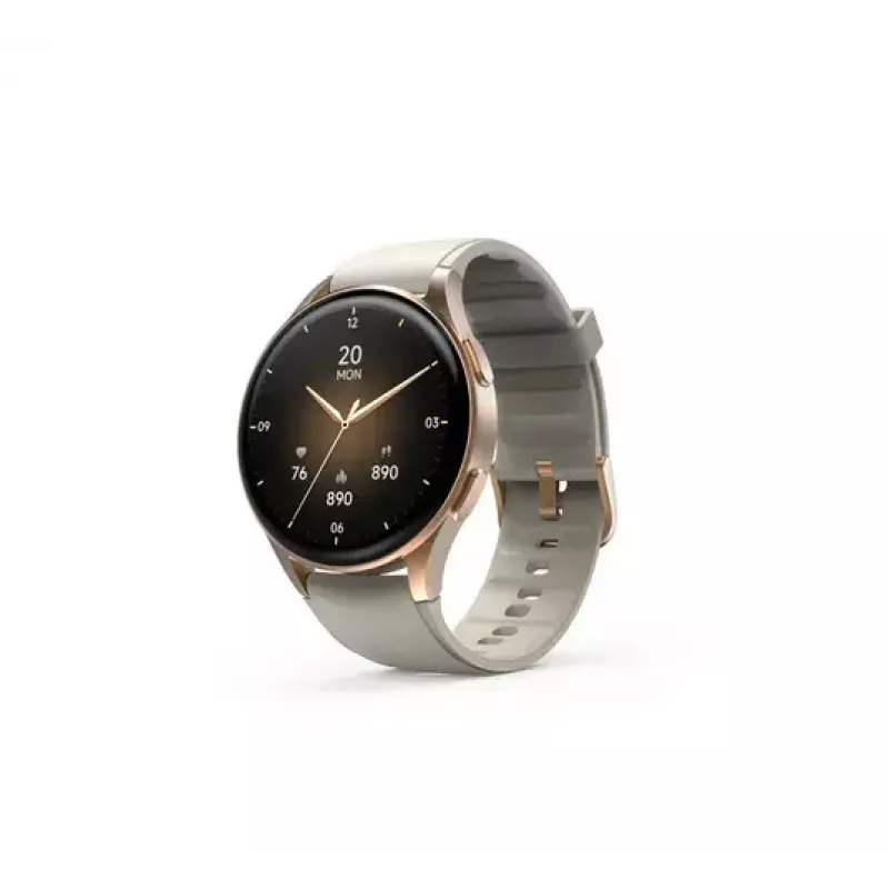 Hama Smartwatch 8900 3.3 cm (1.3 colls) AMOLED 42 mm Digitāls 466 x 466 pikseļi Skārienekrāns Zelts GPS (satelīts)