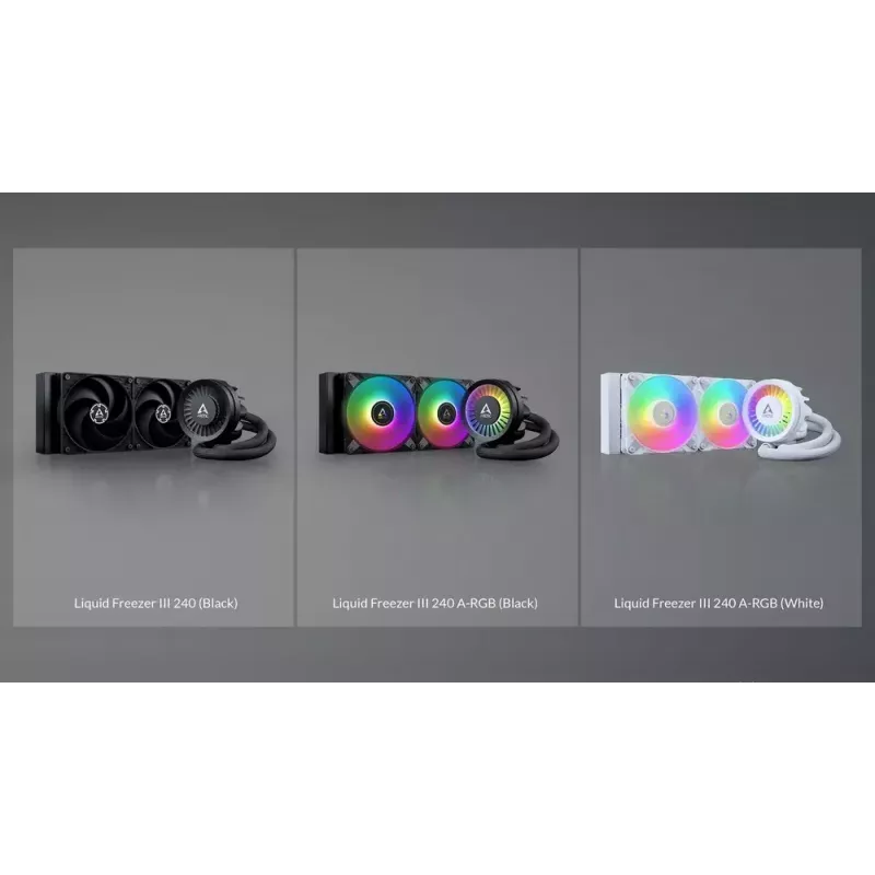 ARCTIC Liquid Freezer III 240 A-RGB - Daudzsaderīgs Visu Vienā CPU Ūdens Dzesētājs ar A-RGB