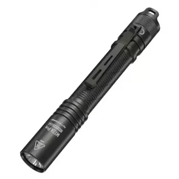 Rokas lukturītis Nitecore MT2A Pro — LED, iebūvēts Li‑Ion, USB uzlāde, 50 lm min, alumīnijs, IP68, 142.8 mm, 40 g, melns