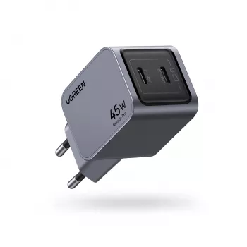 Ugreen 35008 universāls lādētājs pelēks AC ātrā uzlāde iekštelpām