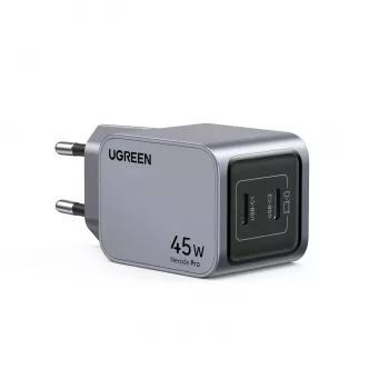 Ugreen 35008 universāls lādētājs pelēks AC ātrā uzlāde iekštelpām
