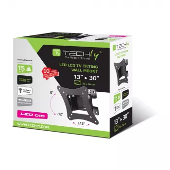 Techly ICA-LCD-901 76.2 cm (30 collu) melns sienas kronšteins