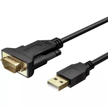 Seriālais kabelis Techly IDATA-USB2-SER-1 Melns 1.5m USB Type-A DB-9