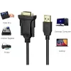 Seriālais kabelis Techly IDATA-USB2-SER-1 Melns 1.5m USB Type-A DB-9