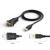 Seriālais kabelis Techly IDATA-USB2-SER-1 Melns 1.5m USB Type-A DB-9