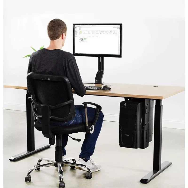 Techly ICA-CS 66 CPU turētājs zem galda, melns