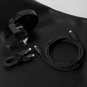 native union Belt USB-C uz USB-C kabelis 1,2 m Melns