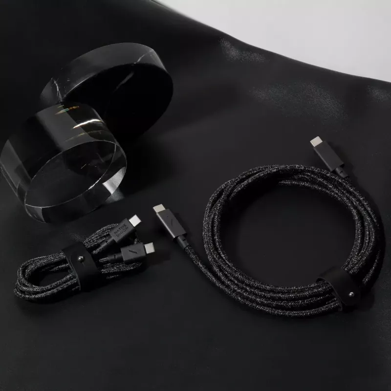 native union Belt USB-C uz USB-C kabelis 1,2 m Melns