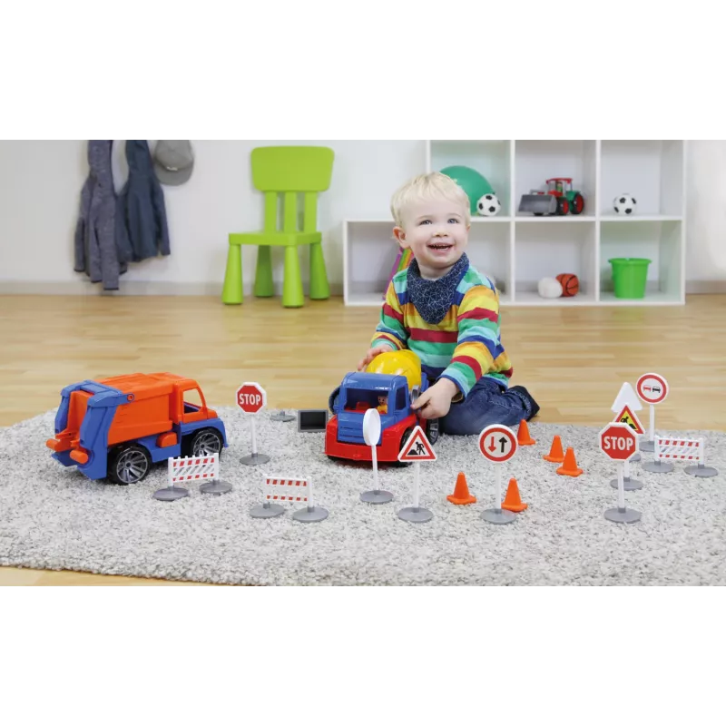 Lena 04440 Ceļa zīmju komplekts rotaļlietām, 17 detaļas