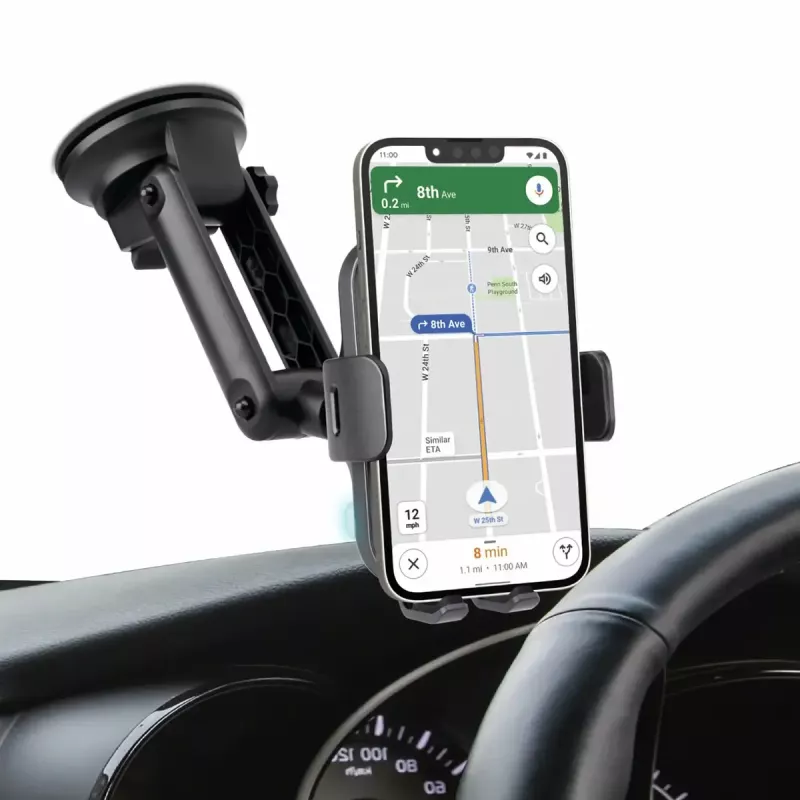 Aktīvs auto telefona turētājs SBS Mobile TESUPEXTWIR15W ar bezvadu uzlādi, melns