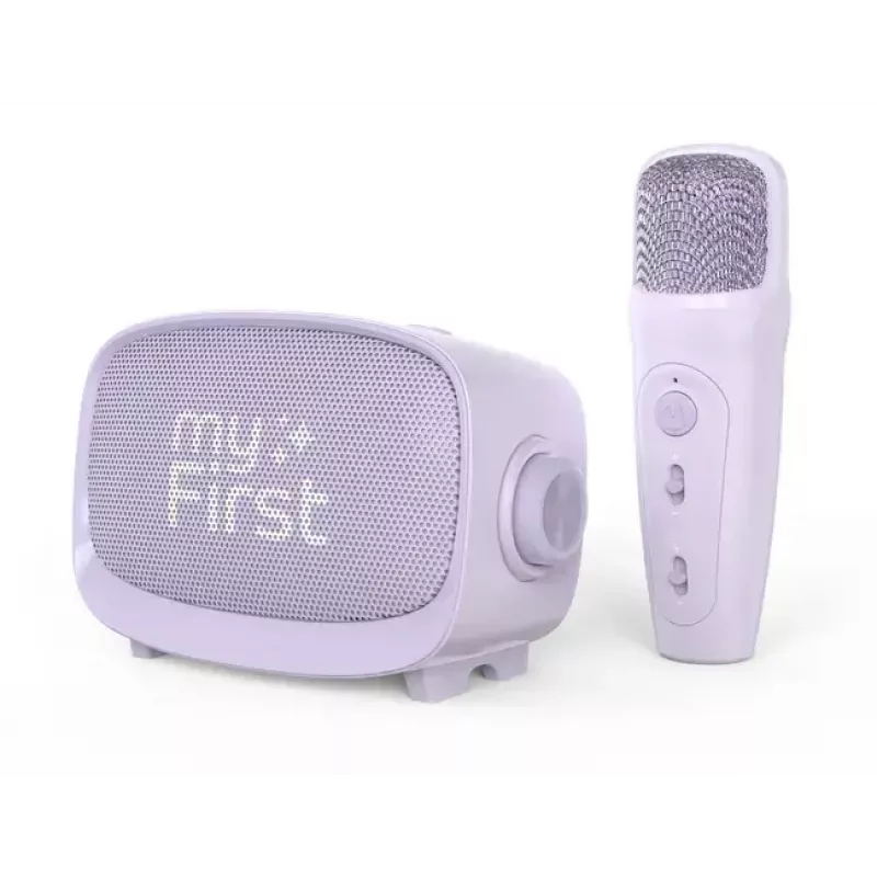 Bērnu portatīvais skaļrunis MYFIRST myFirst Voice 2 — violets, kompakts uzlādējams audio bērniem