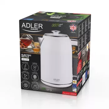 Elektriskā tējkanna Adler AD 1341 1.7 L 2200 W Balta