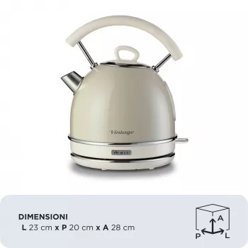 Ariete 2877 Kettle Vintage, 1,7L, bezvadu, bēšs