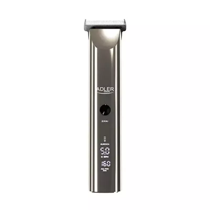Adler AD 2834 matu griešanas mašīnīte, no 3 mm līdz 1,2 cm, 4 uzgaļi, LCD, sudraba krāsā