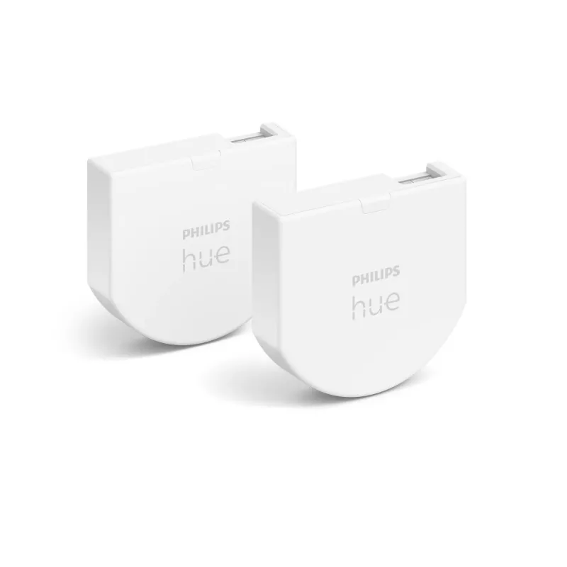 Philips Hue sienas slēdža modulis 2 iepakojumā, Bezvadu, Balts, IP20, Plastmasa, IP20, III