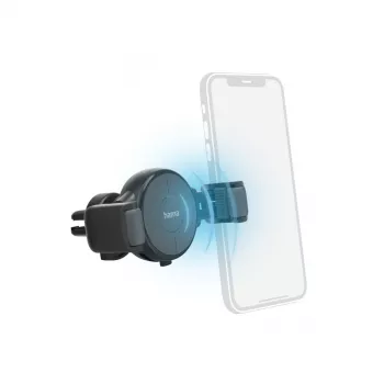 Hama FC10 Flex-Set viedtālruņa turētājs ar bezvadu lādētāju, antracīts, 10 W, cigarešu šķiltavai