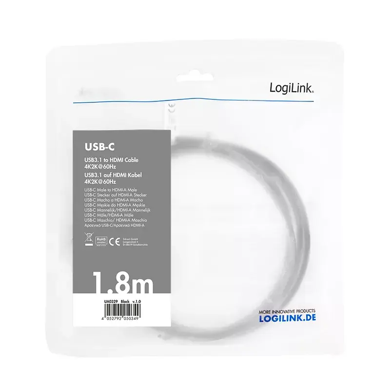 USB grafikas adapteris LogiLink UA0329 Melns