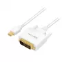 Kabeļa adapteris Mini DisplayPort uz DVI LogiLink CV0137, 1,8 m, balts