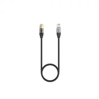 Tīkla kabelis UNITEK C18149AGY03-2M RJ-45 Cat8 2m Melns