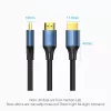 HDMI kabelis Vention 2.1 8K 2 m, pīts kokvilnas apvalks, 48 Gbit/s, 120 Hz, HDMI Type A vīriešu–vīriešu, zils
