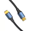 HDMI kabelis Vention 2.1 8K 2 m, pīts kokvilnas apvalks, 48 Gbit/s, 120 Hz, HDMI Type A vīriešu–vīriešu, zils
