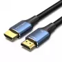 HDMI kabelis Vention 2.1 8K 2 m, pīts kokvilnas apvalks, 48 Gbit/s, 120 Hz, HDMI Type A vīriešu–vīriešu, zils