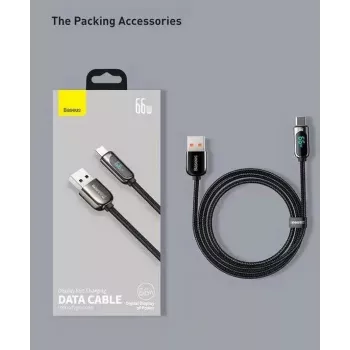 USB kabelis Baseus CASX020001 1 m USB A – USB C melns