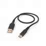 Hama Elastīgs USB kabelis USB 2.0 1,5 m USB A USB C Melns