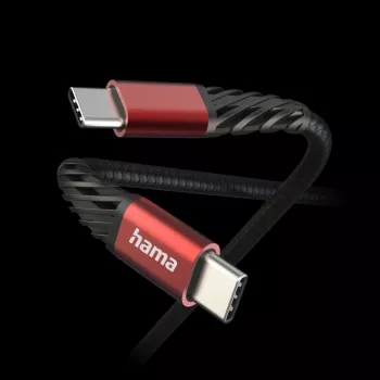 Hama Extreme USB kabelis USB 2.0 1.5 m USB-C Melns, Sarkans