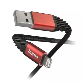 Hama Extreme Lightning uz USB A kabelis 1,5 m 2,4 A