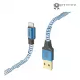Kabelis Hama Reflective 1,5 m Zils Lightning uz USB A 2,4 A