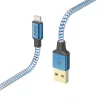 Kabelis Hama Reflective 1,5 m Zils Lightning uz USB A 2,4 A