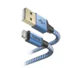 Kabelis Hama Reflective 1,5 m Zils Lightning uz USB A 2,4 A