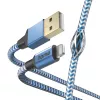 Kabelis Hama Reflective 1,5 m Zils Lightning uz USB A 2,4 A