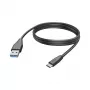 Hama 00201597 USB kabelis USB 2.0 3 m USB-C USB-A Melns